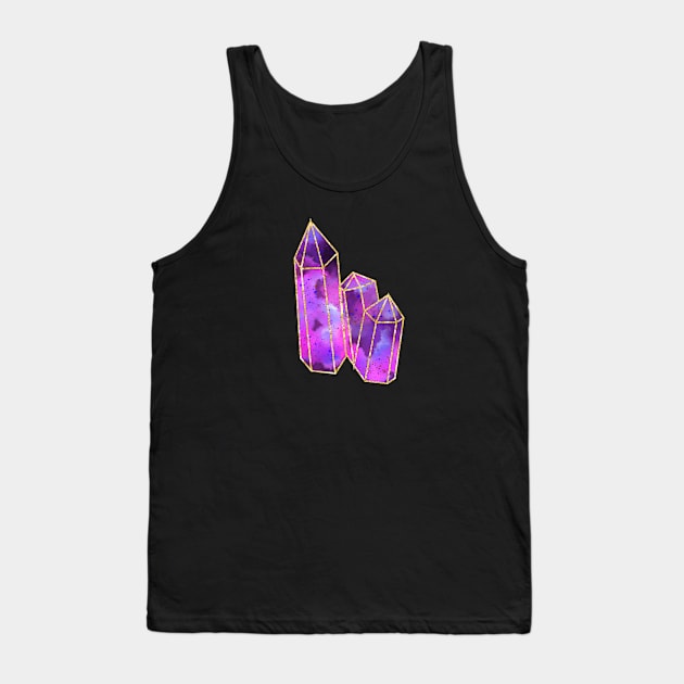 Purple Quartz Crystals Tank Top by Erinnn48